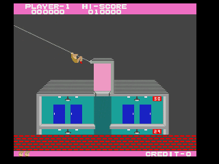[Elevator Action 'grappling hook'
scene]