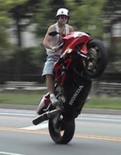 [An enterprising
motorcyclist]